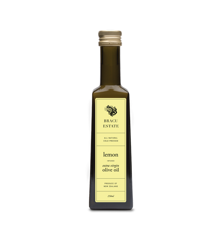 BRACU ESTATE LEMON INFUSED EXTRA VIRGIN OLIVE OIL 250ML