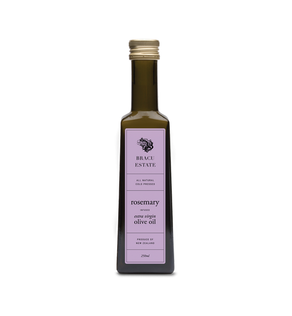 BRACU ESTATE  ROSEMARY INFUSED EXTRA VIRGIN OLIVE OIL 250MLS