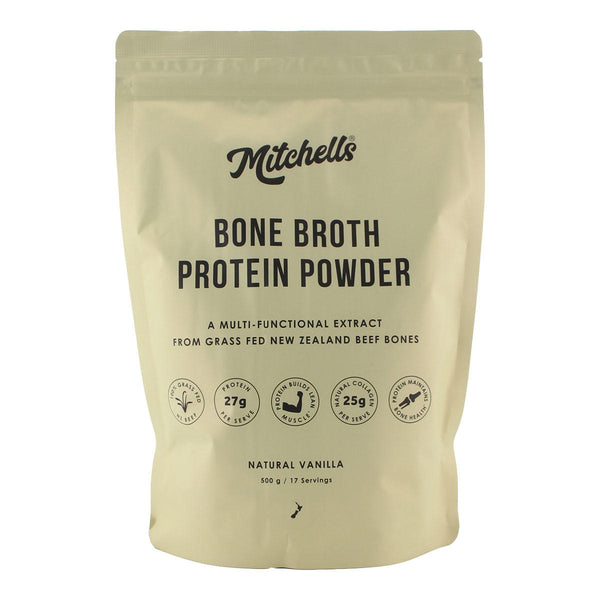 MITCHELLS BONE BROTH PROTEIN POWDER VANILLA 500G